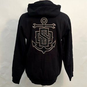 Dark Seas Heavyweight Zip Hoodie Sweatshirt "Keeler" Black